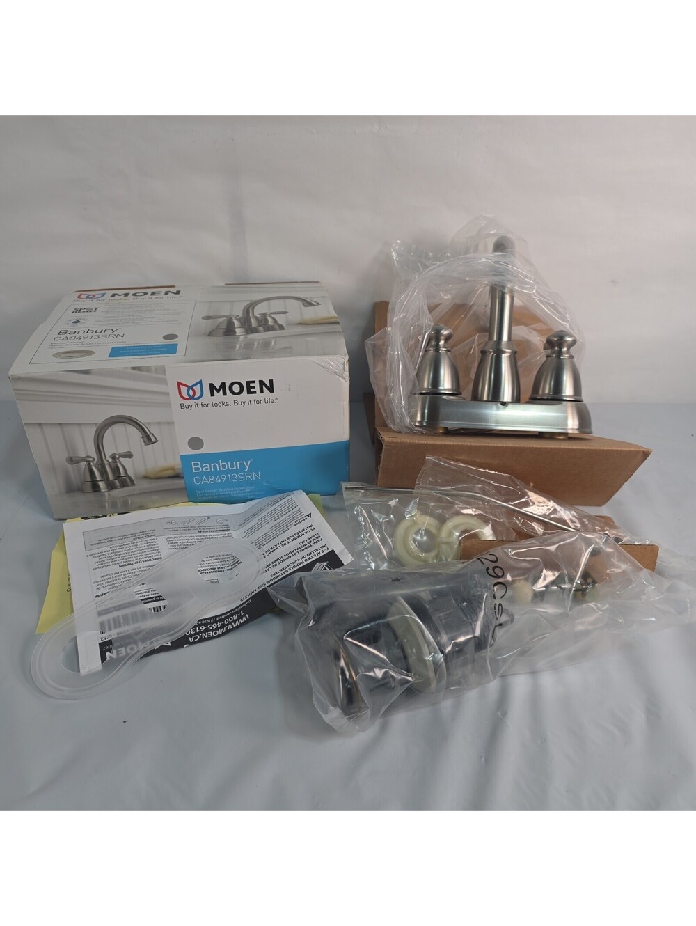 Moen Banbury Bathroom Faucet CA84913SRN Spot Resistant Brushed Nickel